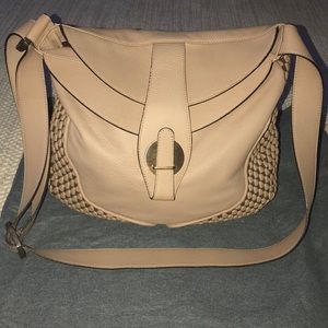 Tissa Fontaneda Crossbody Taupe lambskin bag
